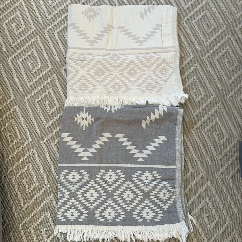 Mebien Turkish Beach Towel (35”x67”) - set of 2